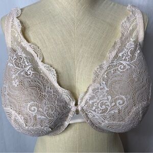 ThirdLove Lace Underwire Contour Plunge Bra in Cream Size 40E